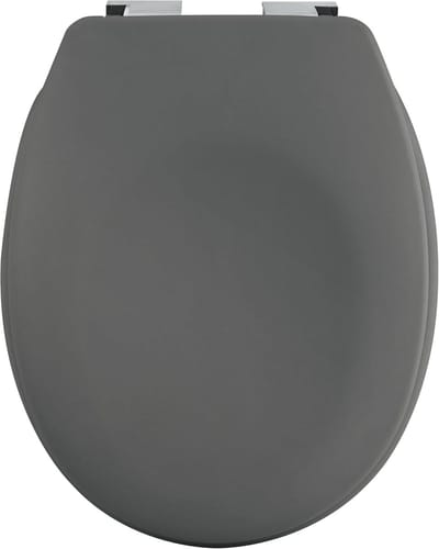 Toiletdeksel Ovaal - WC-bril - Hygiënisch Gebruik - Softclose Mechanisme - 44 x 37 cm - Mat Grijs