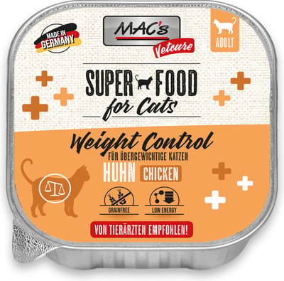 MAC’s Vetcare Kattenvoer - Weight Control - 63% vers Kippenvlees - 8 x 100g