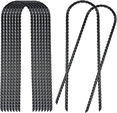 Stormvast Grondanker - Tuin Haringen - Trampoline Beveiligen - Extra Dik Staal - 25 cm Lengte - Zwart