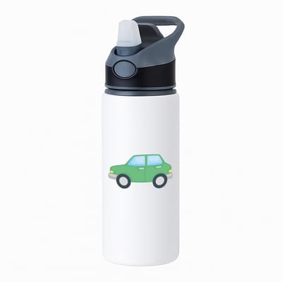 Hacebo® - Auto's waterfles met rietje zwart - Auto - Autoliefhebbers - Autosport - motorsport - water fles - 650ML