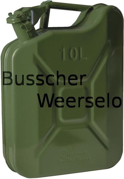 Jerrycan - 10 Liter - Legergroen - Metaal - Groen