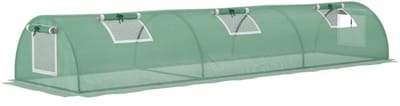 Mini Kas - Tunnelkas - Foliekas - Kweektunnel - Kweekkas - Kastunnel - Groentekas - Plantenhuis - Plantenteelt - voor Groenten, Bloemen, Planten - UV-bestendige Folie - Weerbestendig - 300 x 80 x 45 cm - Groen