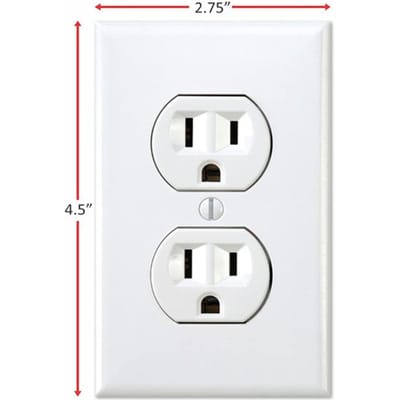 3 Stuks Grappige Nep Stopcontact Stickers Plakker voor Muur Kantoor en Huis Grap Stopcontact Schakelaar Stickers Huisdecoratie Grappig Gadget (white,3pcs) wit