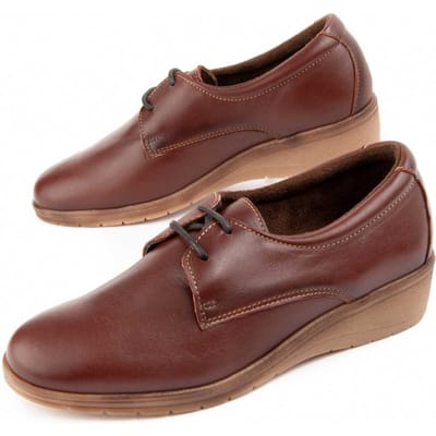Purapiel Wedge Oxford Anilav Brown
