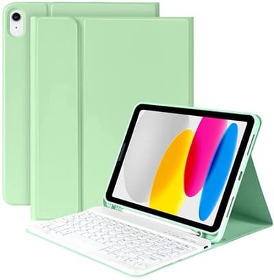 EtuiTab - Toetsenbordcover - Apple iPad 10.9 10 Gen 2022 - Groen - Draadloos