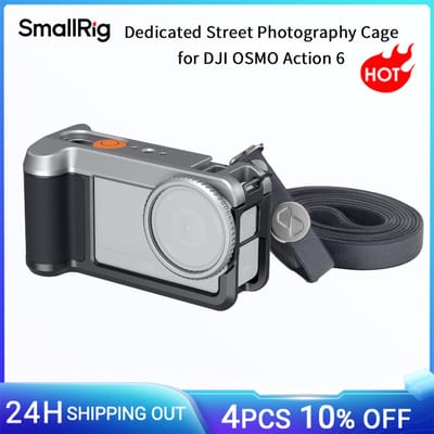 SmallRig Action 6 speciale straatfotografiekooi voor DJI OSMO Action 6 alles-in-één handgreepset met schouderriem -5891
