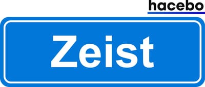 Hacebo - Plaatsnaam Sticker - 29x10 CM - Zeist sticker - Verkeersborden sticker - grappige cadeaus - Zeist