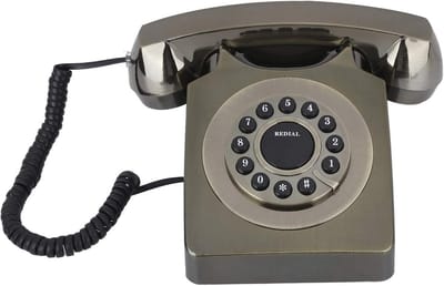 Dailygoods- Retro Telefoon - Europese Vintage Telefoon - Multifunctionele Telefoon - Grote Duidelijke Knop - Nummeropslagfunctie - Antiek Brons - Materiaal ABS