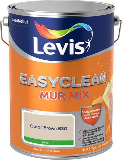 Levis - Easyclean Mur Mat Mix - Clear Brown B30 - Mengverf - 5 L