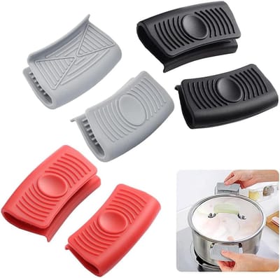 Verwarmingsbestendige Siliconen Handgrepen voor Pannen - 3 Paar Antislip Handvatten voor Koken, Geschikt voor Diverse Pannen en Keukenaccessoires