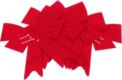 Set van 4 Stuks Bestekhouder met Anti-verbrand Handvat en Decoratieve Tas - Rood, Ideaal voor Feestjes en Picknicks, Duurzaam en Handig