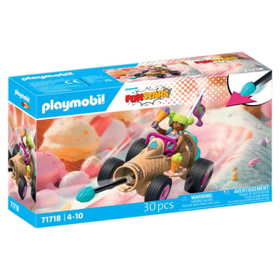 PLAYMOBIL | Fun Stars | Raging Ice Cream Cone | Speelgoed vanaf 4 jaar | Cadeau voor kinderen | Speelgoedauto | Met terugtrekmotor & schietfunctie | 71717