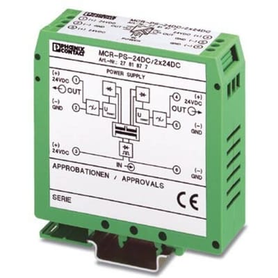 Phoenix Contact 2781877 DC/DC-converter 24 V/DC 30 mA Aantal uitgangen: 2 x Inhoud 1 stuk(s)