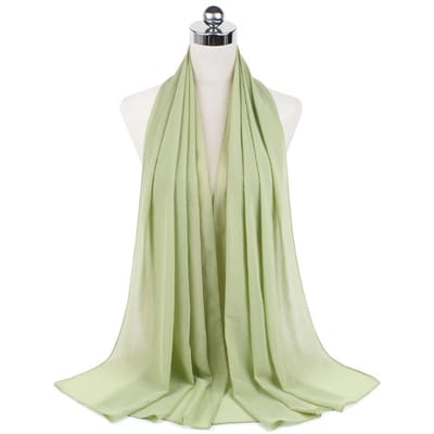 Premium Chiffon Moslim Hijab Sjaals Sjaal Dames Effen Kleur Hoofddoeken Dames Hijabs Sjaals Dames Foulard Femme Moslim Sluier