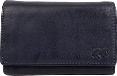 Bear Design Sweety Leren Dames Overslagportemonnee - Navy Blauw