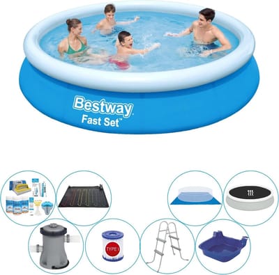 Fast Set Rond 366x76 cm - Deluxe Zwembad Set