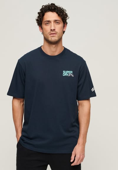 Superdry - Sportwear Logo T-shirt met losse pasvorm - Heren - Tops