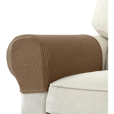Jacquard Sofa Armleuning Hoes Voor Woonkamer Stretch Effen Kleur Zitting Armbeschermer Fauteuil Hoezen Bankhoes Verwijderbaar 2 Stuks 1 set (2 pieces)