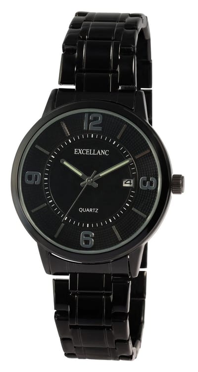 EXCELLANC Herenhorloge metaal Datumsweergave