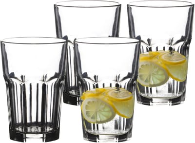 Urban Living Waterglazen/drinkglazen Vegas tumbler - 4x - transparant - 500 ml