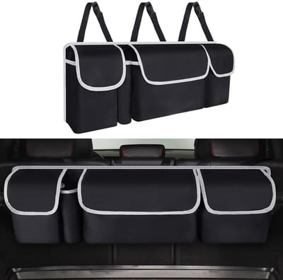 Dailygoods- Kofferbakopslag opvouwbaar - Waterdichte Organizer - 4 Vakken - Geschikt voor SUV/Vrachtwagen - 60 Liter Inhoud - 90 cm x 25 cm x 12 cm - Kofferbaktas