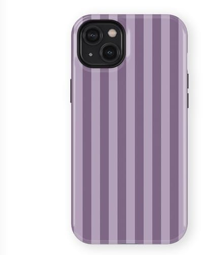 DripCase Gestreept Hoesje geschikt voor iPhone 14 Plus | Backcover met Mag | Stripes Motief | Trendy Case geschikt voor iPhone 14 Plus met Strepen Lavender Beam