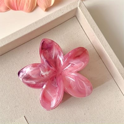 ZFPAS Dames Strandvakantie Haarclips Levendige Tie-Dye Bloemen Haar Klauw Clips met Veilige Houding, Lichtgewicht Hars Haaraccessoires voor Zomer, Feest