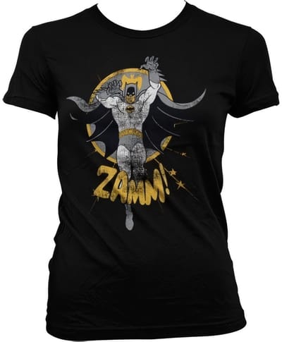 Batman Zamm! Girly T-shirt voor dames, zwart