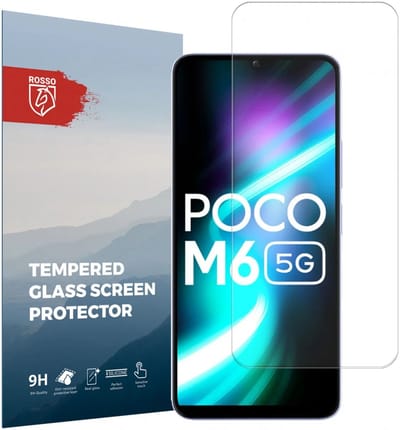 Rosso 9H Tempered Glass Screen Protector Geschikt voor Xiaomi Redmi 13 4G / Poco M6 | Glasplaatje | Beschermlaag | Beschermglas | 9H Hardheid