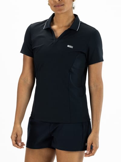 Sjeng Sports HYACINTH - Maat: XS Blauw - Tennis Polo's Vrouwen - Poloshirt - 92% polyamide, 8% elastaan