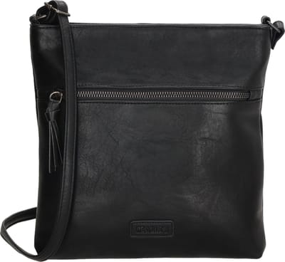Beagles Ferro Schoudertas Dames - Crossbodytas met verstelbare schouderband - Tas van Imitatieleder - Zwart