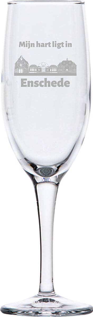 Gegraveerde Champagneglas 16,5cl Enschede