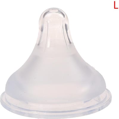 1 st Baby Zachte Vloeibare Siliconen Speen Tepel Vervanging Voor Brede Mond Melkfles white