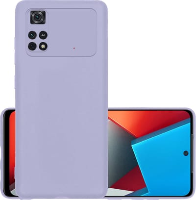 Hoesje - Geschikt voor Xiaomi Poco X4 Pro 5G - Sterk & Shockproof - Hoes Cover - Siliconen Case - Lila