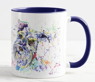 Honden Mok - Koffie Beker - Thee Drinken - Dubbelzijdig Bedrukt - 330 ml - Marineblauw