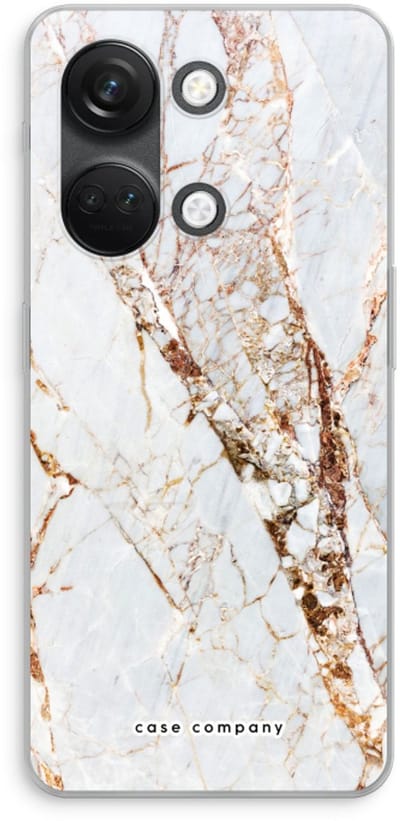 Case Company® - Hoesje geschikt voor OnePlus Nord 3 hoesje - Goud marmer - Soft Cover Telefoonhoesje - Bescherming aan alle Kanten en Schermrand