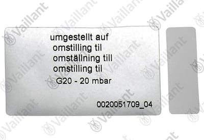 VAILLANT Omschakelset, P-H (DE/AT) VC 196/3-5 o.a. Vaillant-Nr. , 0020253190