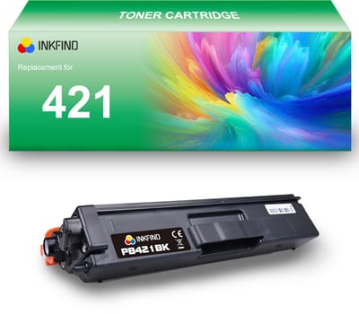 INKFIND TN421 Zwart tonercartridge compatibel met Brother TN421 TN-421 Zwart toner cartridge - 1-pack Zwart