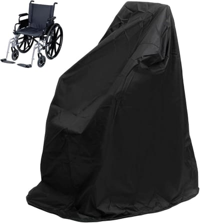 GELLDG Rollatorhoes - 210D Oxford-stof - Opvouwbaar - Stof-, regen- en winddicht - Hoes voor elektrische rolstoel - Geschikt voor binnen- en buitengebruik - Zwart - 100*75*100 cm