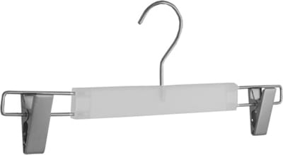 De Kledinghanger Gigant - Knijperhanger - Volwassenen - 8621 - 25 Stuks - Kunststof - Frosted - Verschuifbare knijpers - 36 cm - Rokhanger - Broekhanger - Pantalonhanger - Kledinghanger - Kleerhanger (8621/25)