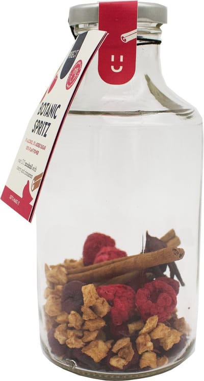 Alcoholvrije Mocktail – Botanic Spritz Cherry Cinnamon – BIO Drank Mix met Kers, Framboos, Hibiscus & Appel – Suikervrij – Pineut