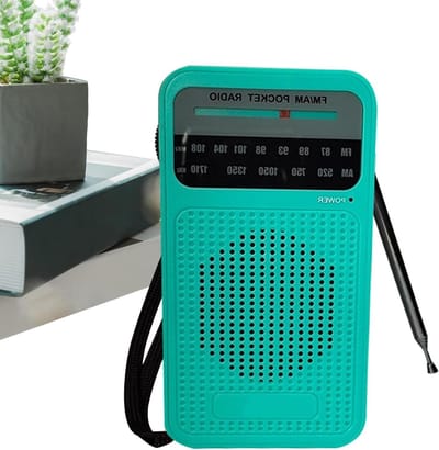 Transistorradio Op Batterijen - Persoonlijke Radio - Muziek Luisteren - Draadloze Speaker - 14 x 8 x 4 cm - Groen