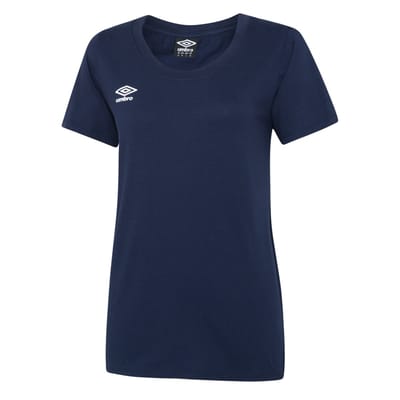 Umbro Dames/Dames Club Vrijetijds-T-shirt (Marine / Wit)