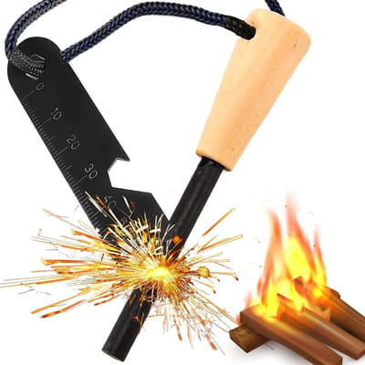 Lexium Vuurstarter - Vuursteen - Firesteel - Magnesium stick - Firestarter - Survival spullen - Vonkstaaf