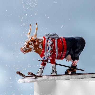 CowParade | the ski cow | Medium Resin