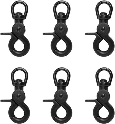 Carabiner Hook with Swivel Joint, Key Carabiner Carabiner Robust Bolt Carabiner Key Chain for Bags, Dog Lead, Keys, 6 - ShopVlot