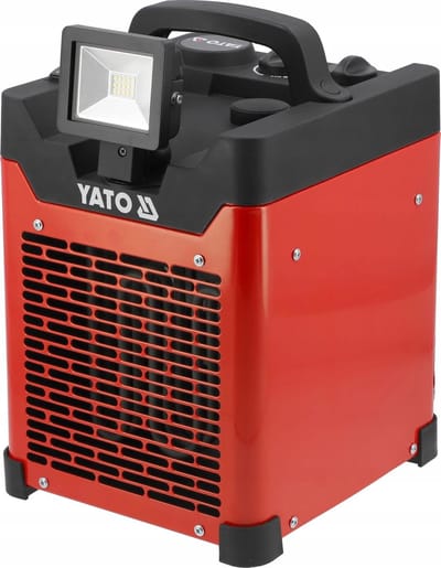 YATO Elektrische Werkplaatskachel - 3.3kW - 35m² - Regelbare Thermostaat & 3 Standen - Professionele Bouwheater / Ventilatorkachel - IP24 Spatwaterdicht