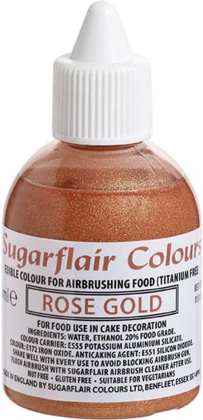 Sugarflair Airbrush Kleurstof - Rose Goud - 60ml - Eetbare Kleurstof