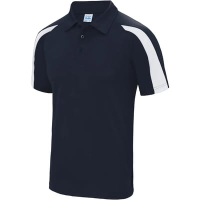 Just Cool - Cool Contrasterend Polo - French Navy/Arctic White maat S