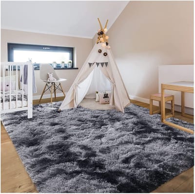 Dailygoods- Vloerkleed hoogpolig 120 x 200 cm - Wasbaar - Antislip onderkant - Modern - Duurzaam - Zacht en comfortabel - Tapijt